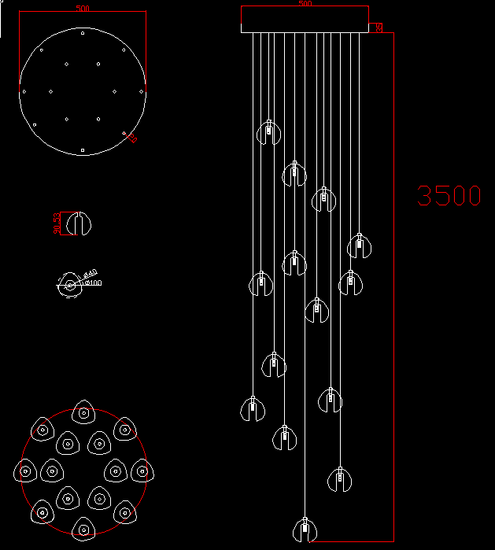 Люстра Bocci 14.14 Random D45