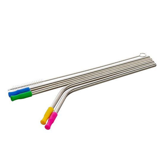 Набор металлических трубочек ZEERO 4+1 с наконечниками