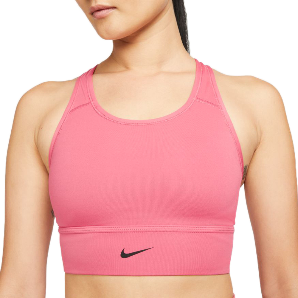 ТОП теннисный Nike Dri-Fit Swoosh Long Line Bra W - archaed pink/black
