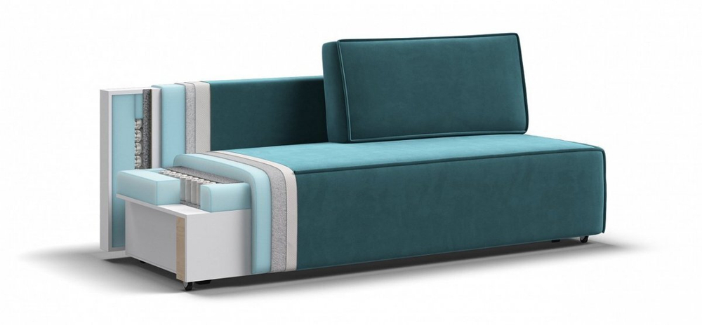 Диван Норд мини Велюр Монолит зеленый (последний экземпляр)