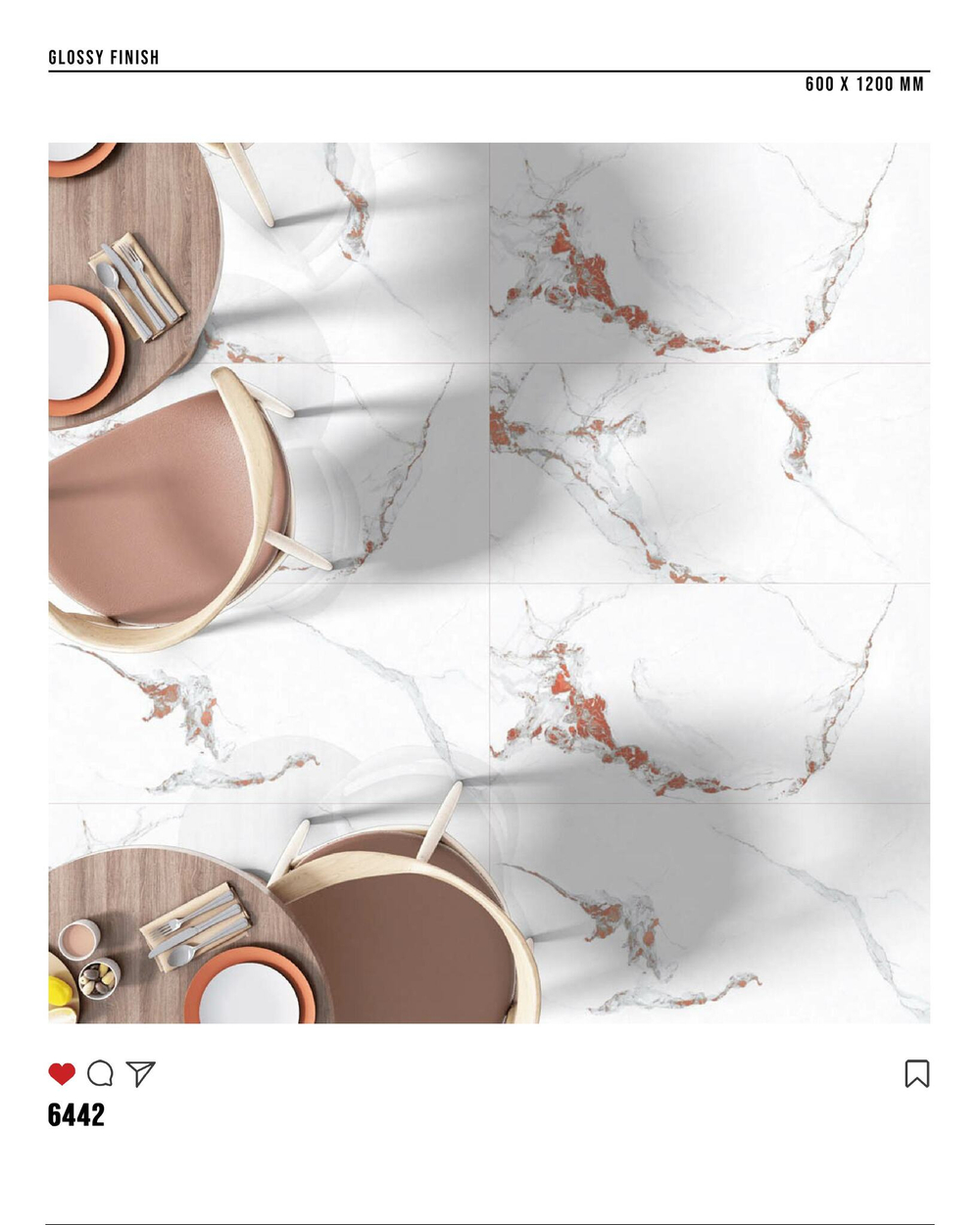 Керамогранит glossy №5, 60х120, 6442