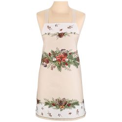 ФАРТУК "CELEBRATION", 100% ХЛОПОК,БЕЖЕВЫЙ,ТВИЛ, ГОРОХ