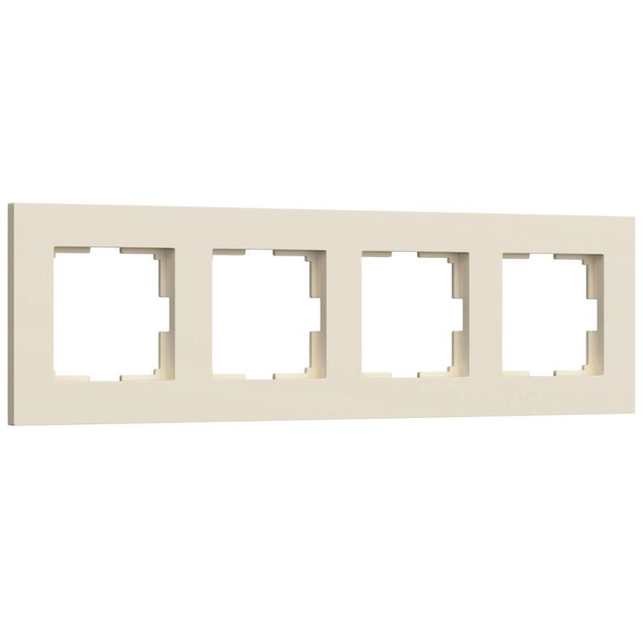 Рамка на 4 поста Werkel Slab айвори матовый W0042962 4690389193521