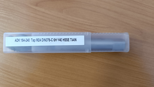Метчик машинный М24 DIN376-С 6H V40 HSSE TiALN Red box ADK154-240