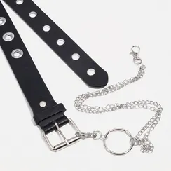 Ремень женский, ширина 3,5 см, винт, пряжка металл, цвет чёрный