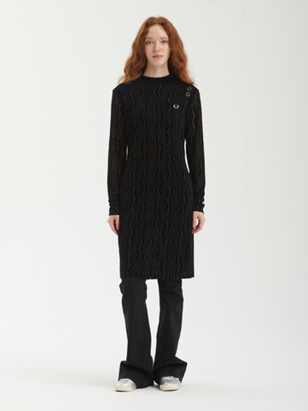 Платье Flock Print Mesh