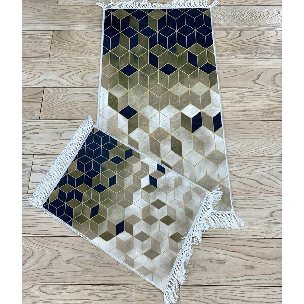 Набор ковриков DECORATIVE цифровая печать с бахромой 60*100+40*60 6565