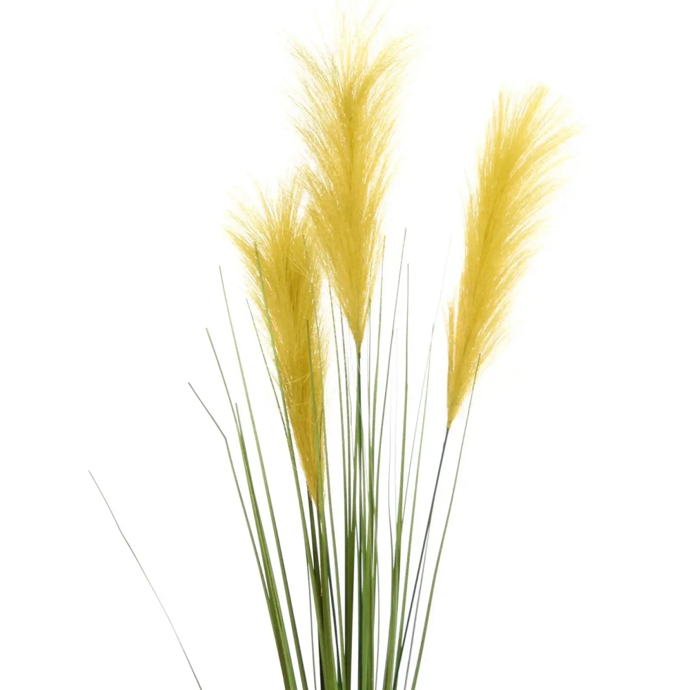 Искусственная трава для декора 90см желтая