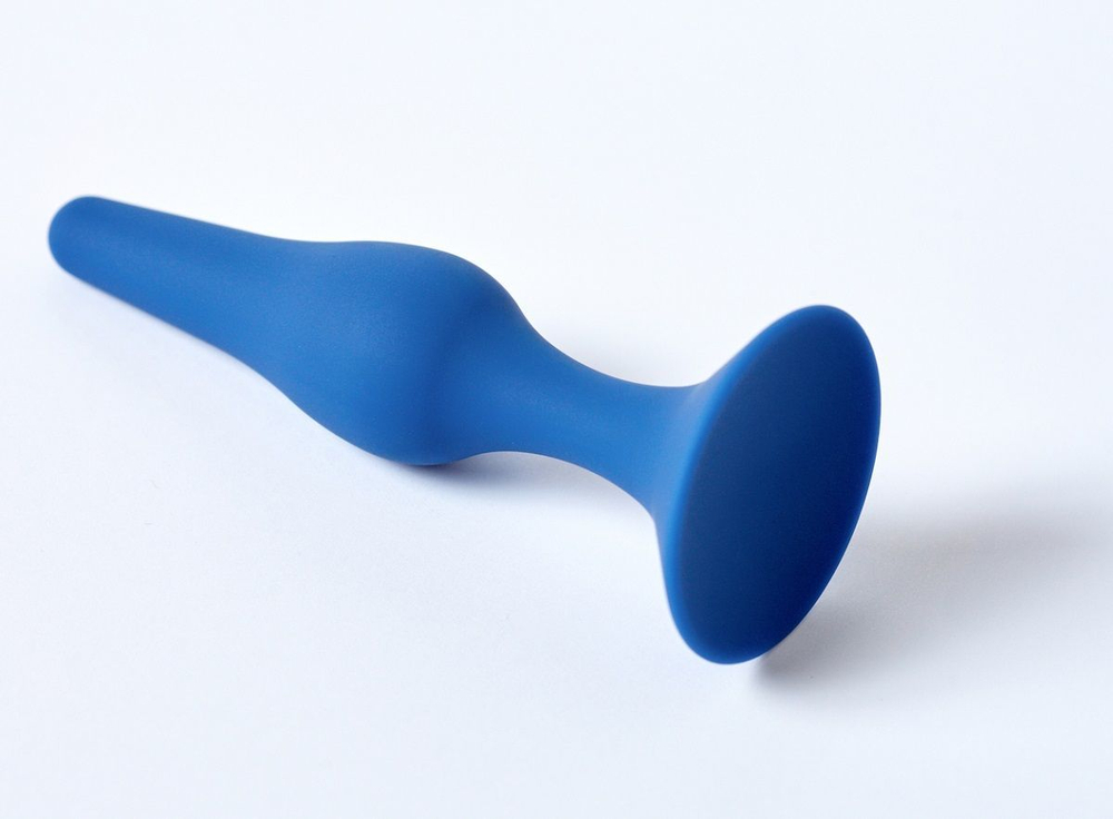 Синяя анальная пробка Gravity S - 10,5 см.