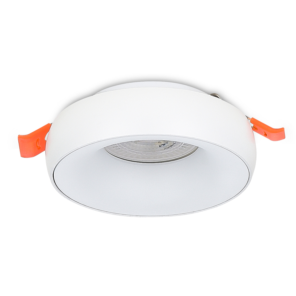 Светильник встраиваемый, GU10, D95xH35мм, IP20, белый, без лампы