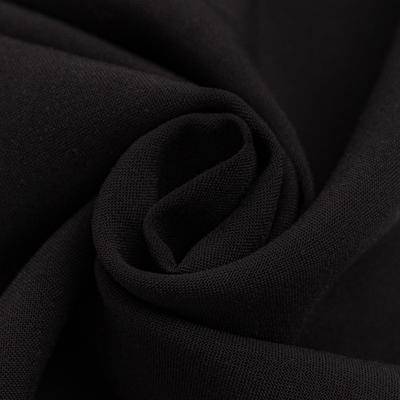 Ткань штапель однотон, 130 гр/м2, ш. 145 см, чёрный