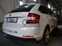 Фаркоп оцинкованный Galia S104C для Skoda Rapid лифтбек/универсал 2013-, SEAT Toledo седан 2013-(паспорт и сертификат в комплекте)(без электрики)