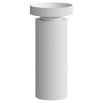 Раковина накладная рифленая SOLE Corian 400*130 Matte white + Пьедестал для раковины рифленый Corian 300*720 Matte white