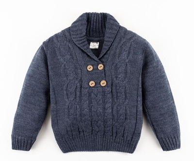 Джемпер вязанный для мальчиков "Крошка Я" р. 80-86, синий. 5046255