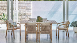 Обеденная группа из акации RIMINI M со столом 170 см SALE Распродажа