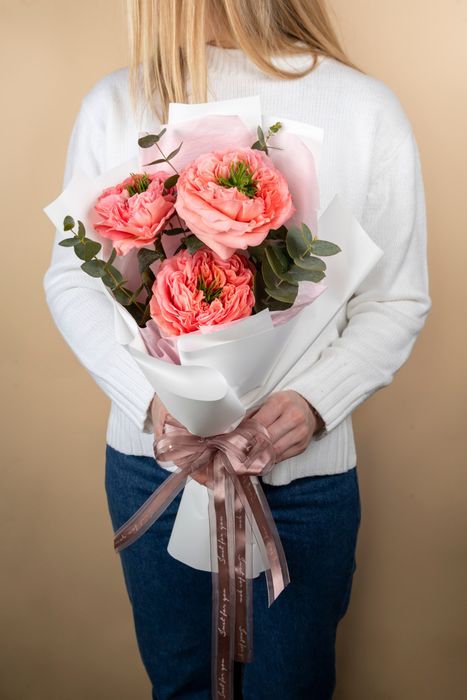 Букет-комплимент из роз "Мандарин Экспрешн"