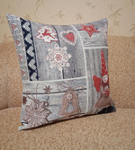 Декоративный гобеленовый чехол Новогоднее настроение (кукла)47х47