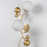 815533 Бра CROCO 3х5W (led) G9 ЗОЛОТО/БЕЛЫЙ