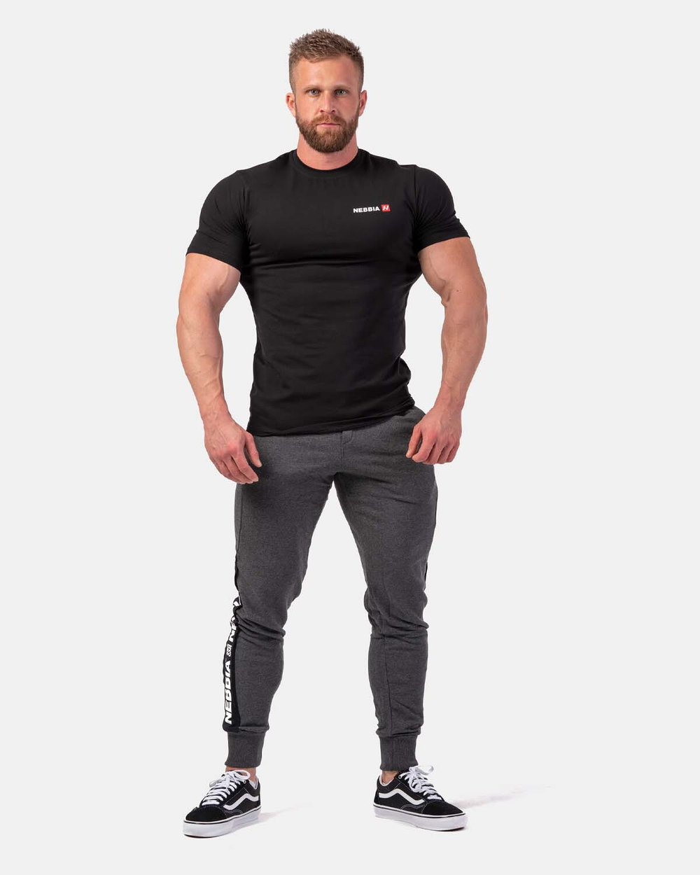 Мужская футболка Minimalist Logo NEBBIA T-shirt 291 black