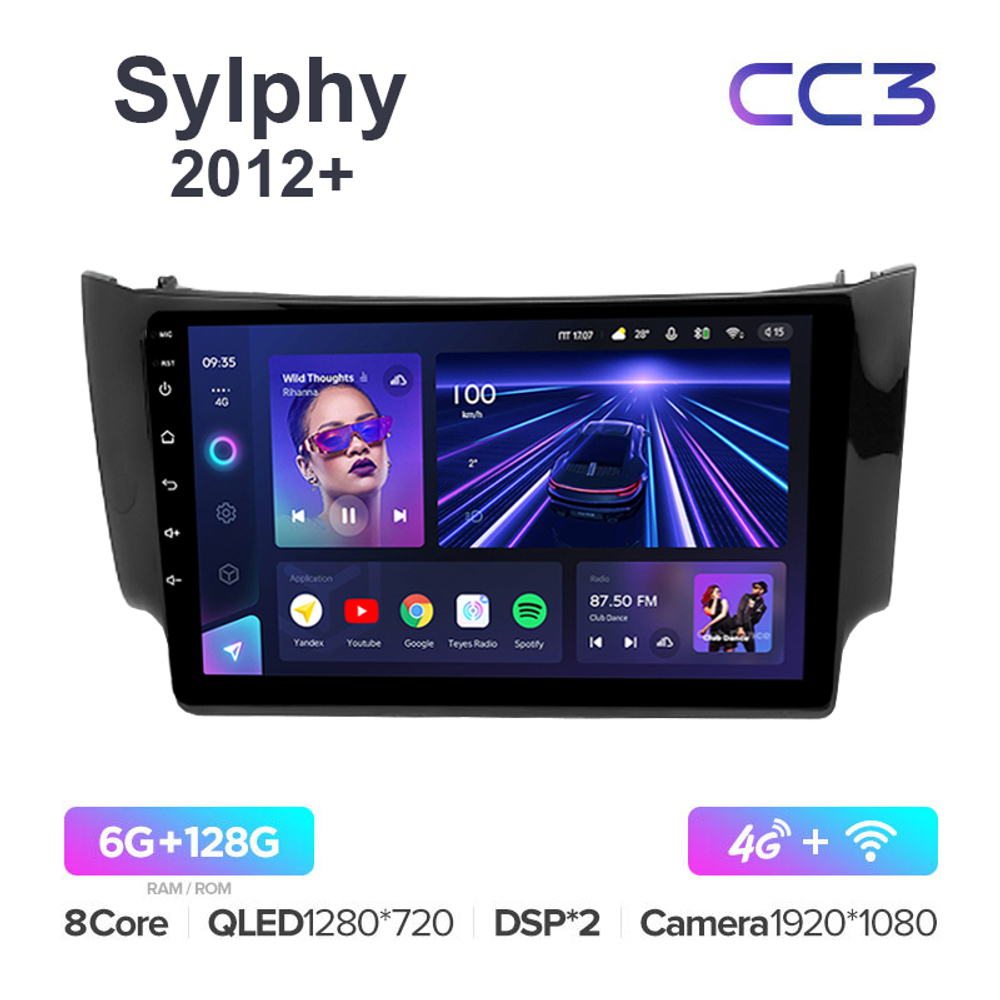 Teyes CC3 10,2"для Nissan  Sylphy 2012+