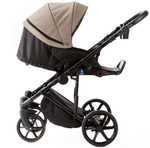 Детская коляска Adamex Locco Light Deluxe 2 в 1 LL-SA09 (Т.БЕЖЕВАЯ КОЖА)