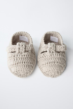 ZARA ТРИКОТАЖНЫЕ ПИНЕТКИ, СИНИЙ