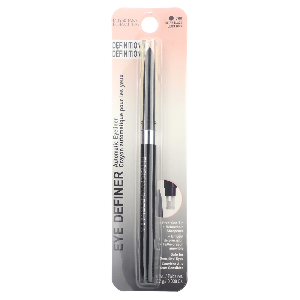 Physicians Formula, Eye Definer, автоматическая подводка для глаз, 6981 ультра черный, 0,2 г (0,008 унции)