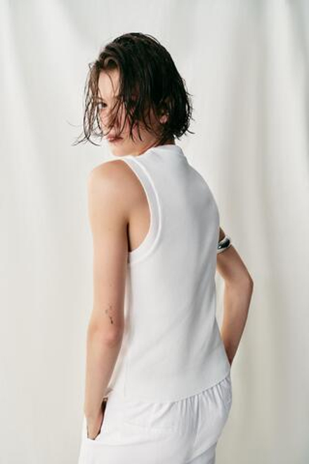 ZARA ТОП НА ПУГОВИЦАХ, БЕЛЫЙ