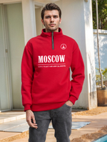 Толстовка мужская с зип-воротником "Moscow" красный