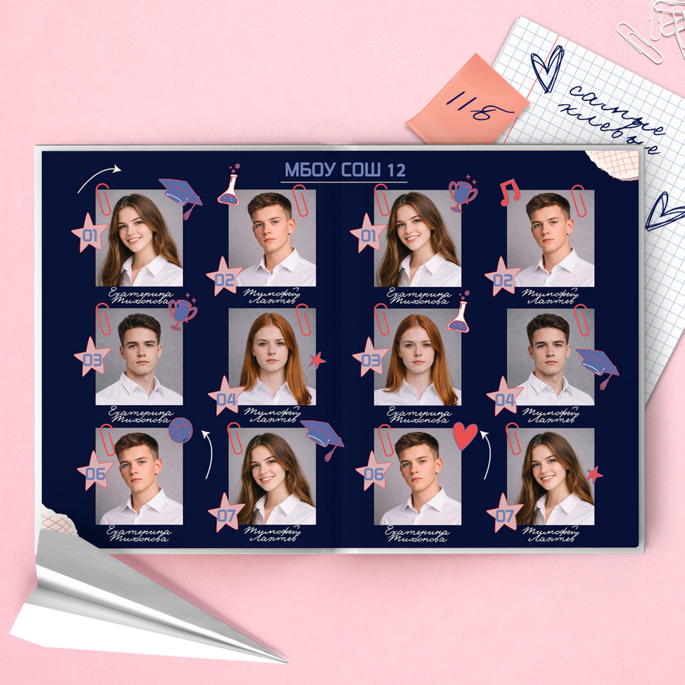 PSD-Шаблон фотокниги "Стикер"