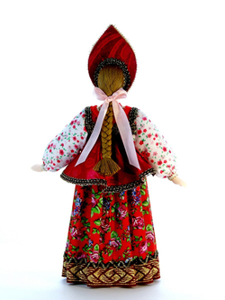 Кукла коллекционная Акулина в народном летнем костюме.
