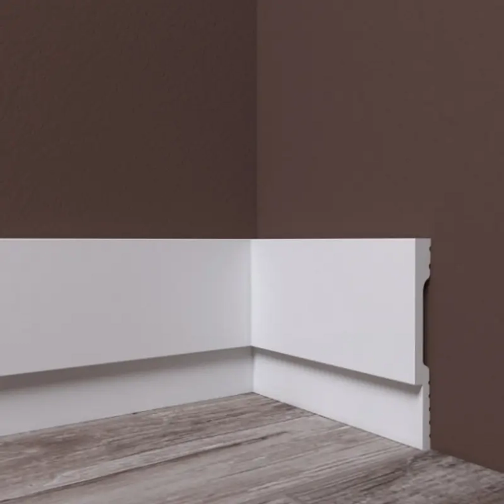 Плинтус-наличник дюрополимерный под покраску Solid 1 UHD42/80D Белый 79х12х2400 мм