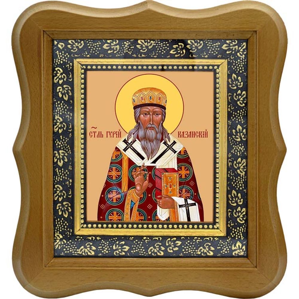Гурий Казанский, архиепископ, святитель. Икона на холсте.