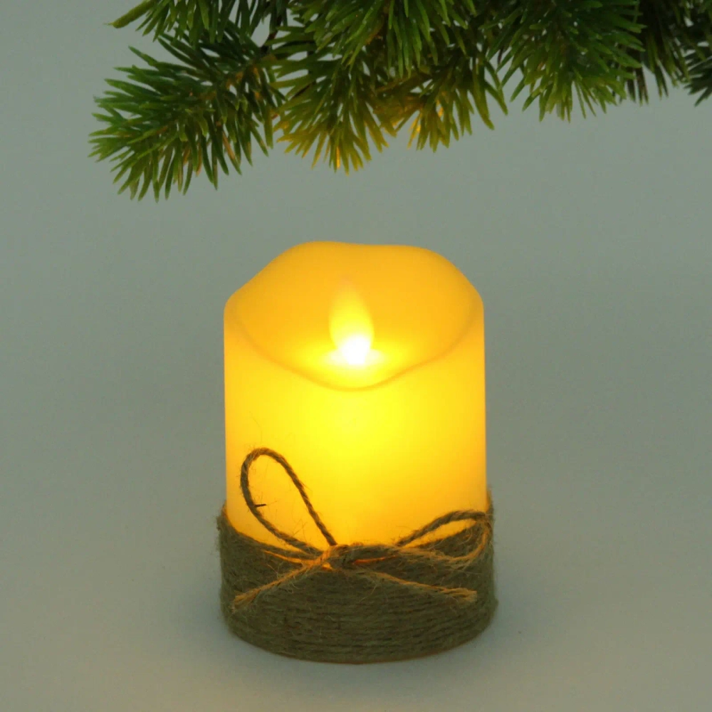 Сувенир с подсветкой «Свеча - Пламя» 7,5*10 см (работает от батареек 3 ААА)