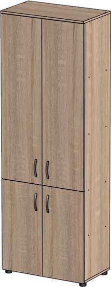 Стеллаж закрытый 4 двери ЛДСП Стандарт Про дуб сонома