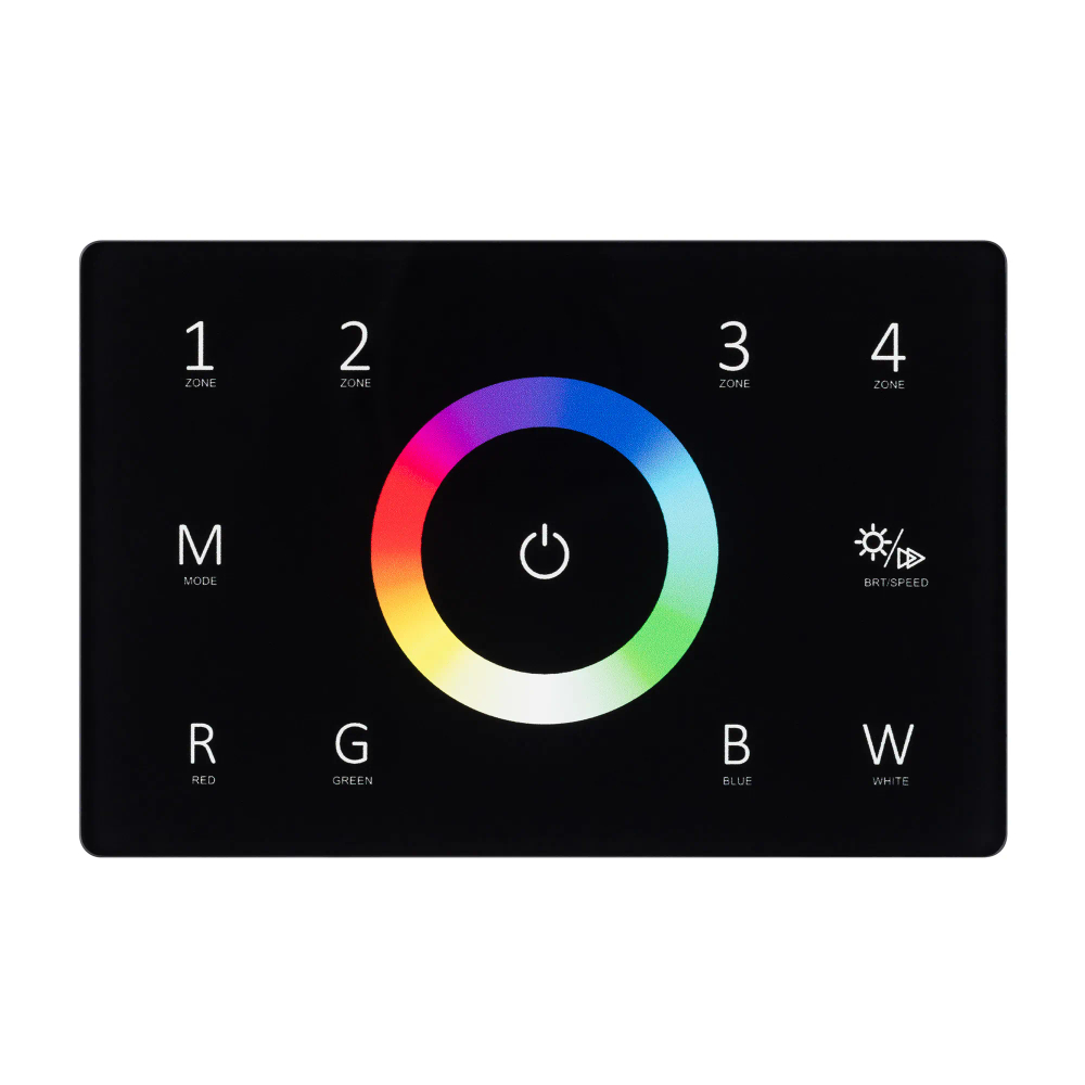 Панель Sens SMART-P85-RGBW Black (230V, 4 зоны, 2.4G) (Arlight, IP20 Пластик, 5 лет) 028405