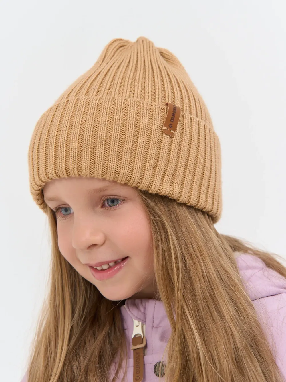 Шапка тыква из смесовой шерсти однослойная "Песок"