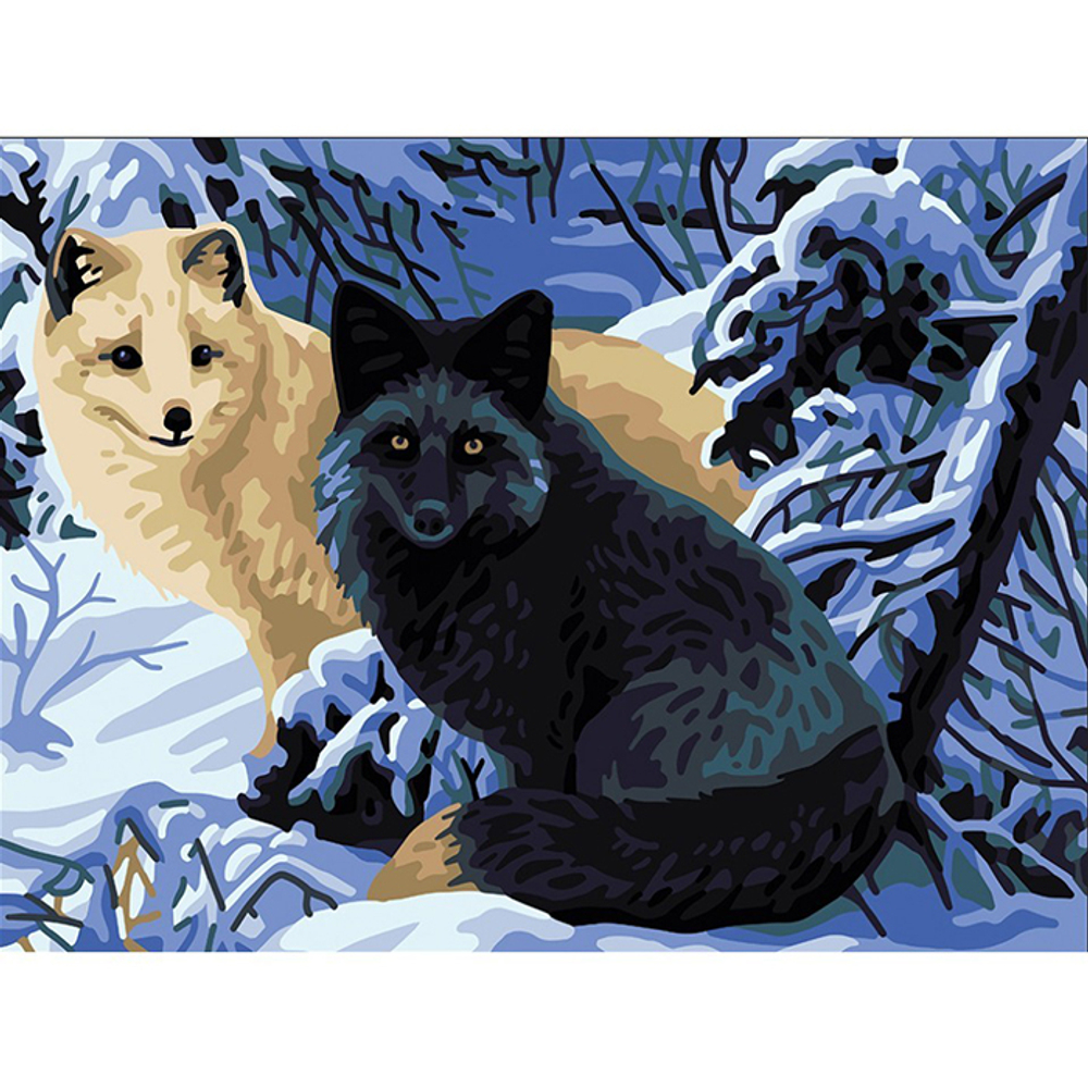 "Волки"-10514 W канва с рисунком