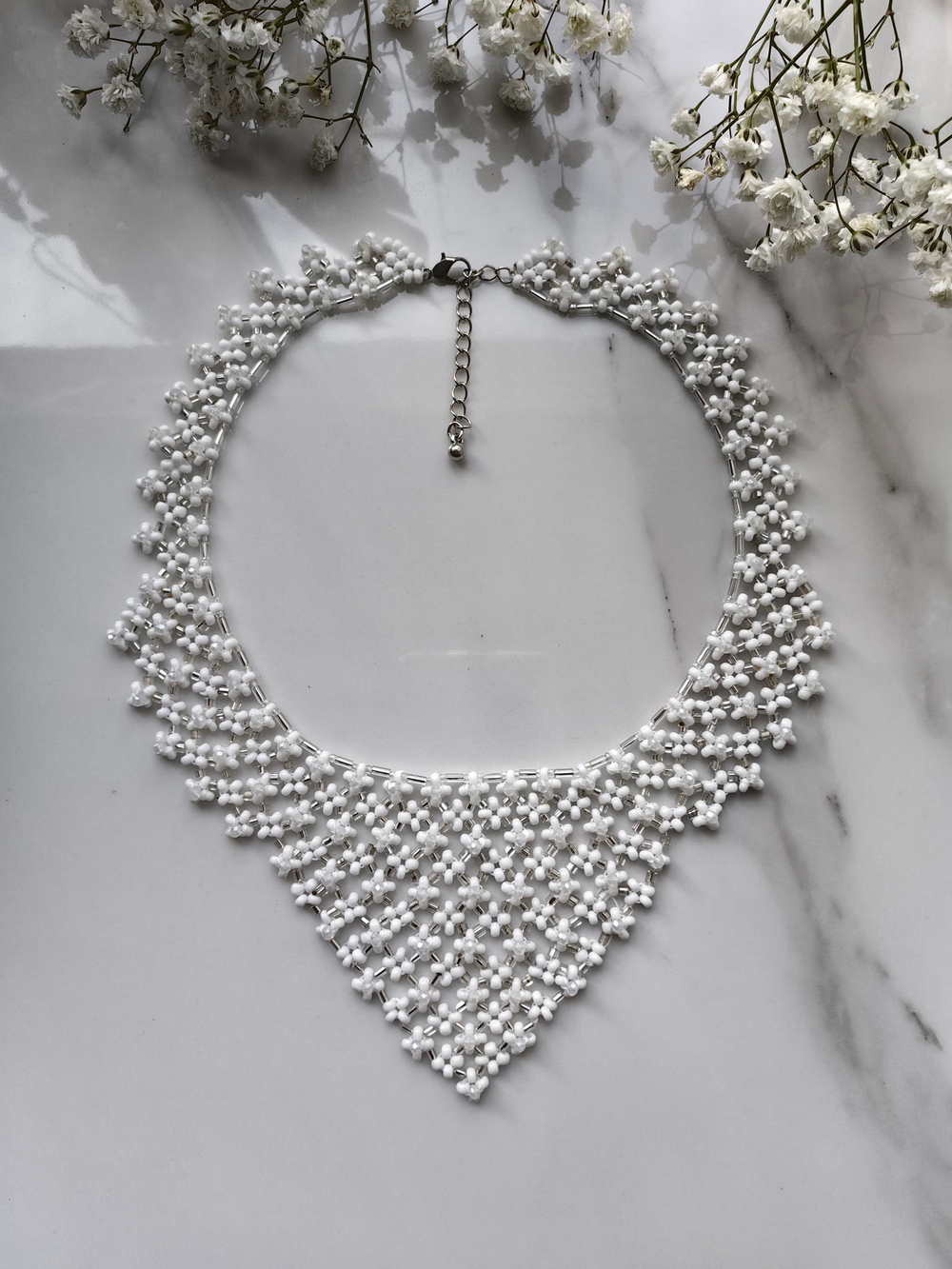 Колье "Малая Славянка" из бисера ручной работы