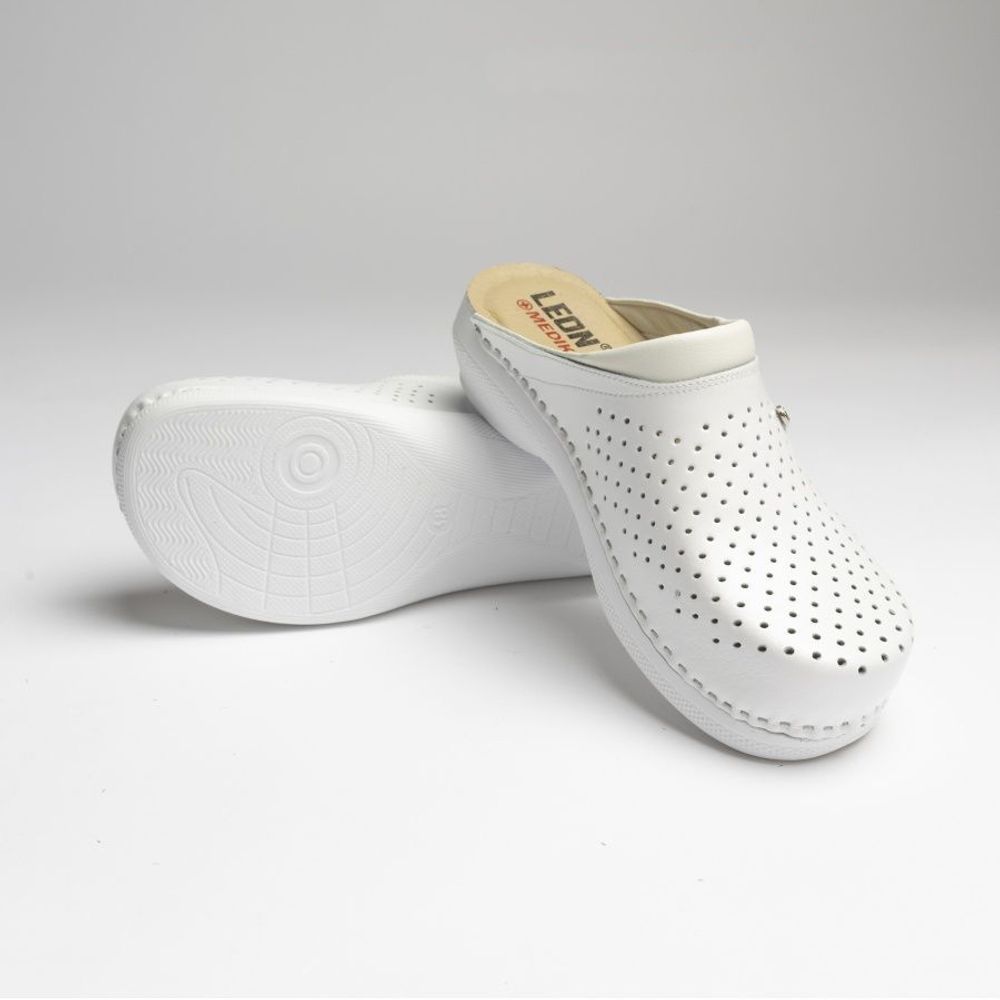 Сабо женские LEON medikal (белый) MED100W