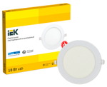 Светильник ДВО 1608 белый, круг LED 18Вт 6500 IP20 IEK
