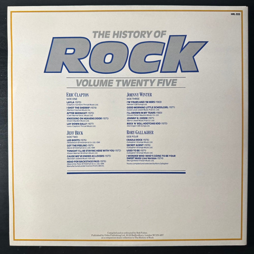 The History Of Rock 25 (Англия 1984г.) 2LP