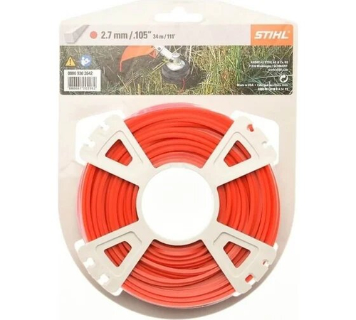 Леска для триммеров STIHL  бесшумн круглое диам:2,4мм длина:86м (0000-930-2421)