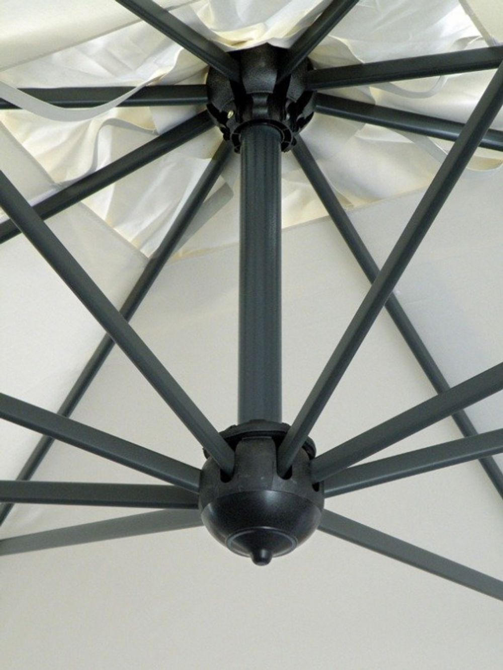 Зонт профессиональный двухкупольный 3.5х7 м Scolaro Alu Double Dark, антрацит, слоновая кость