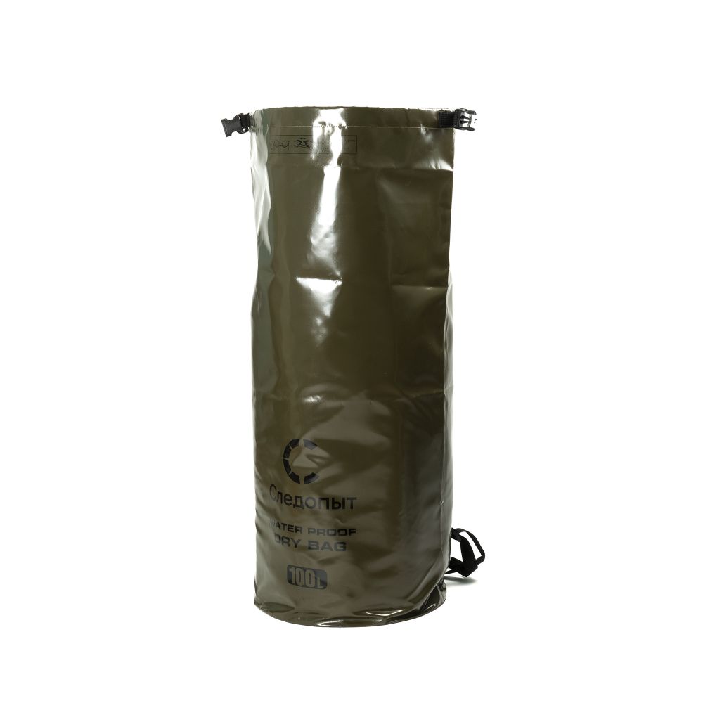 Гермомешок &quot;СЛЕДОПЫТ - Dry Bag&quot;,с лямками, 100 л,ПВХ, цв. хаки/20/