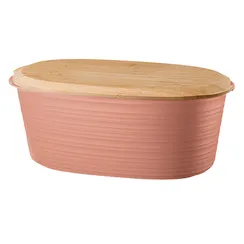 Хлебница с бамбуковой крышкой tierra, 3 л, терракотовая