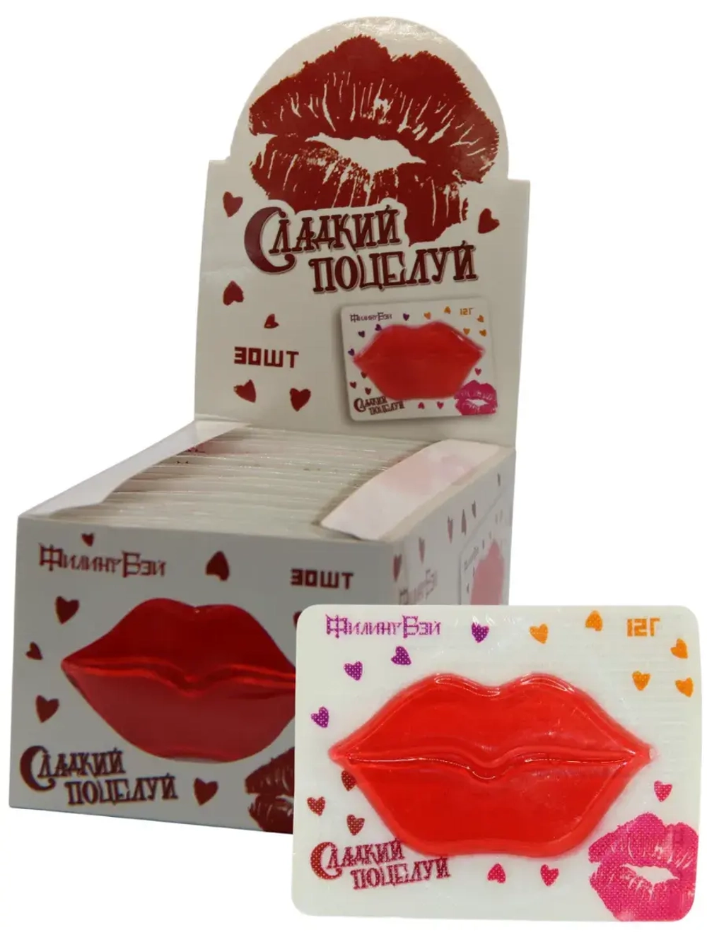 Мармелад "Сладкий поцелуй" со вкусом Арбуза 12 г * 30 шт