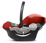 Коляска 3 в 1 Cybex Priam IV Rosegold complete и автокресло Aton S2 i-Size Hibiscus Red Cozy Beige