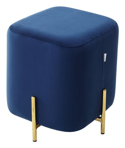 Пуф для гостиной М-City DISAUR Арес (Ares) Bluvel-86 Синий, Золотой