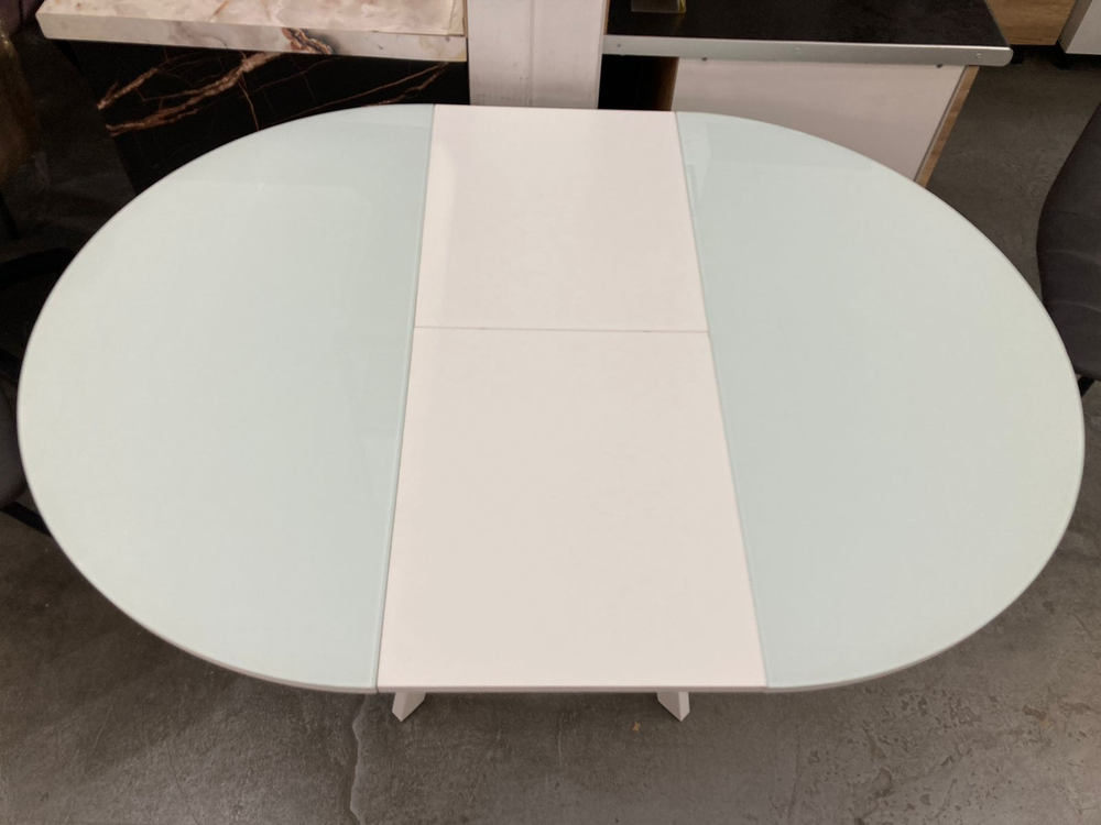 Стол обеденный Элип-1 (конус) каркас белый